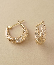 K18/10パニエ フープピアス