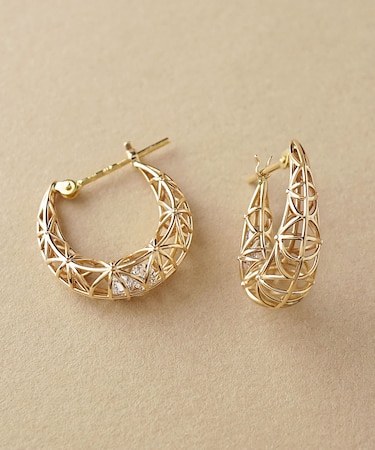 K18/10パニエ フープピアス