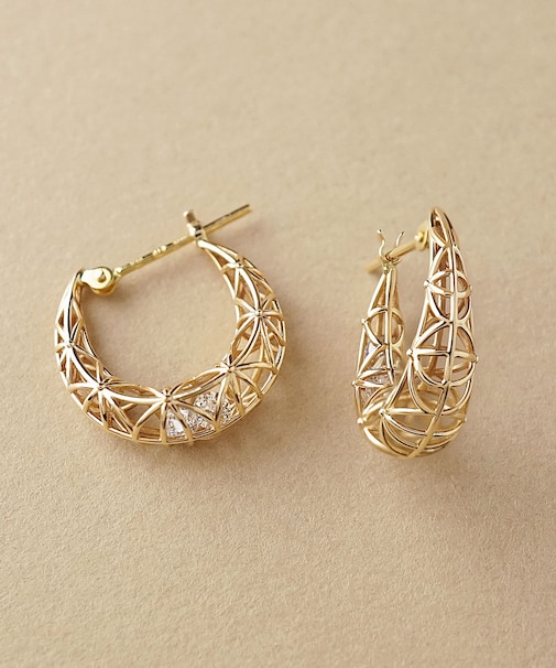 K18/10パニエ フープピアス