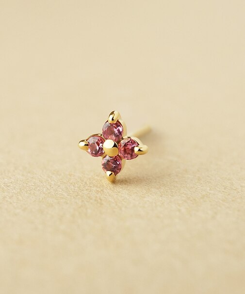 【 Solo Pierce】[ セカンドピアス] K18ピンクトルマリン ハーフピアス