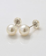 プラチナ アコヤパールピアス