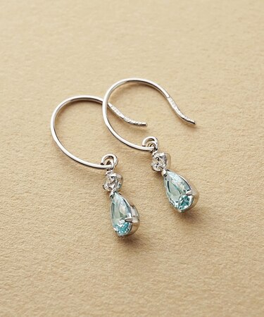 K10 ドロップ・ブルー ワイヤーピアス( WG)