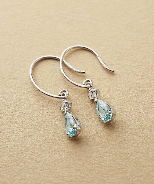 K10 ドロップ・ブルー ワイヤーピアス( WG)