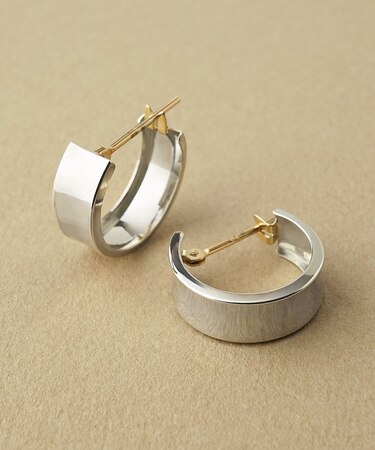 SV/K10 ワイドフラット ベーシックフープピアス