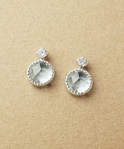 K10スカイブルートパーズワンポイントピアス( WG)