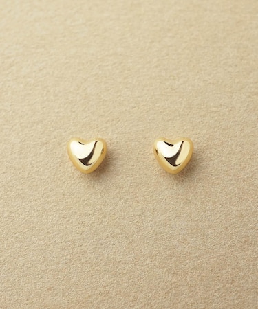 [ セカンドピアス]K18 ハートピアス( YG)