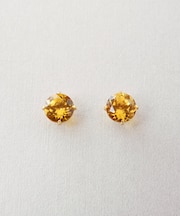 [ セカンドピアス]K18 シトリンピアス(4mm)