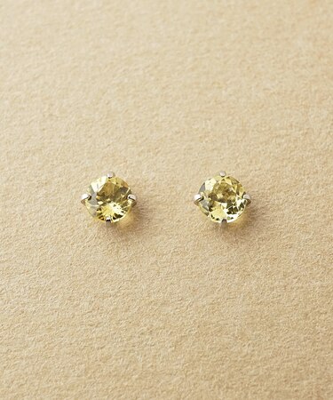 [ セカンドピアス]Pt イエローベリルピアス