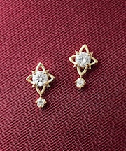 【 Debut】K10 モアサナイト スポットライト ピアス( YG)