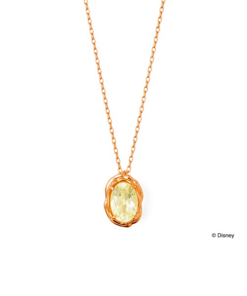 【プリンセスメッセージカード&BOX付き】ディズニープリンセス ベル /【K10ピンクゴールド】ネックレス