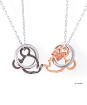 【Disney限定ジュエリーBOXでお届け】ディズニー ミッキー&ミニー / シルバー ペア ネックレス