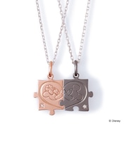 【Disney限定ジュエリーBOXでお届け】ディズニー ミッキー&ミニー / シルバー ペア ネックレス