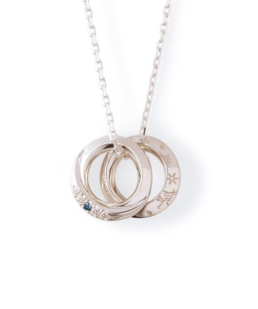 【アナと雪の女王限定ジュエリーBOXでお届け】ディズニー アナと雪の女王 / シルバー ペア ネックレス(レディス単品)