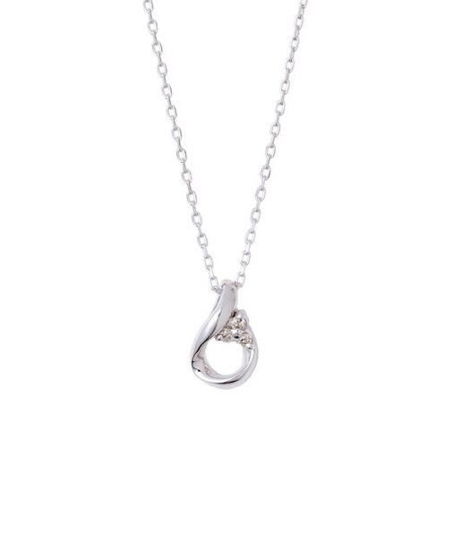 【web限定】【K10ホワイトゴールド】ダイヤモンドネックレス