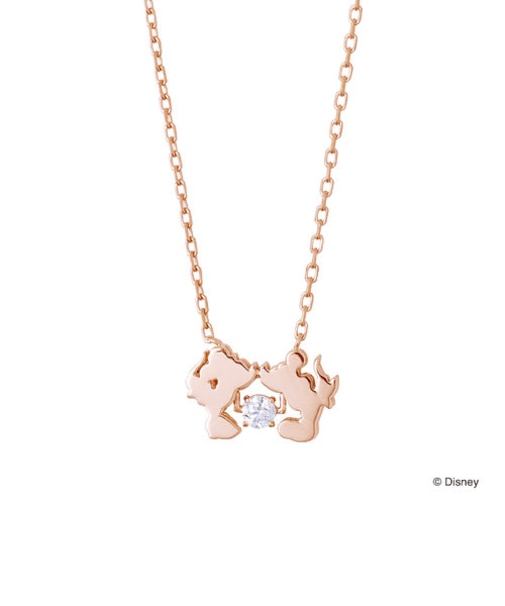 【Disney限定ジュエリーBOXでお届け】【Twinkling】ディズニー ミッキー&ミニー /シルバー ネックレス