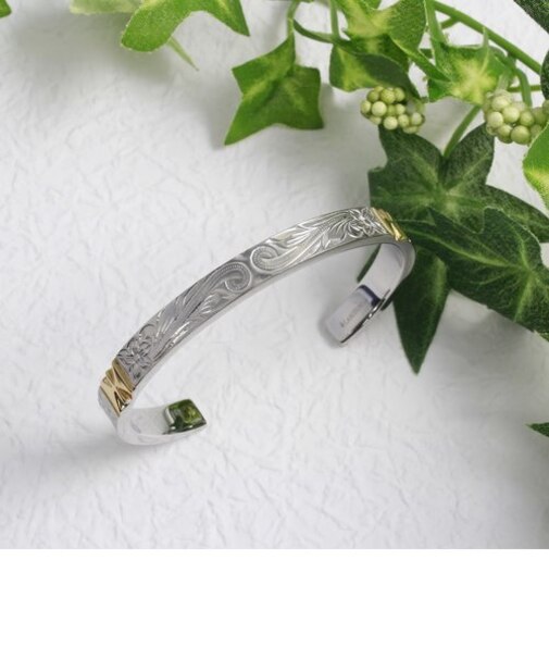 【ハワイアンジュエリー】 サージカルステンレス ペア バングル（レディース単品）【LaniHoni（ラニホニ）】