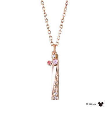 ディズニー ミッキー&ミニー / シルバー ペア ネックレス(レディース単品)