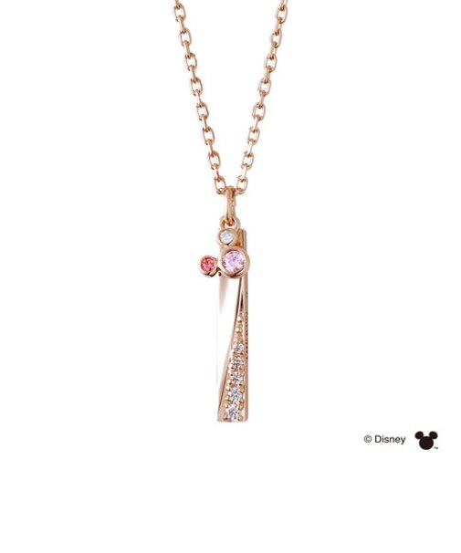 ディズニー ミッキー&ミニー / シルバー ペア ネックレス(レディース単品)