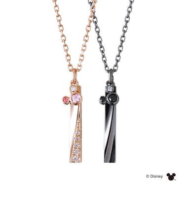 ディズニー ミッキー＆ミニー / シルバー ペア ネックレス