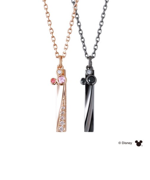 ディズニー ミッキー＆ミニー / シルバー ペア ネックレス
