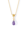 【K10イエローゴールド】ライトアメジストネックレス