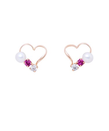ピンクゴールド ピアス