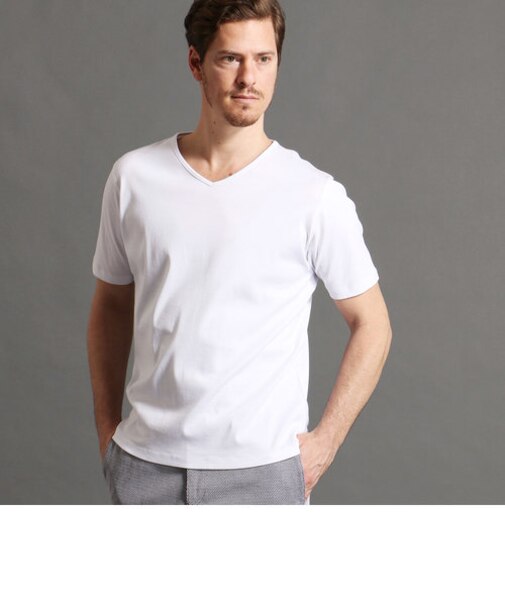 半袖VネックTシャツ