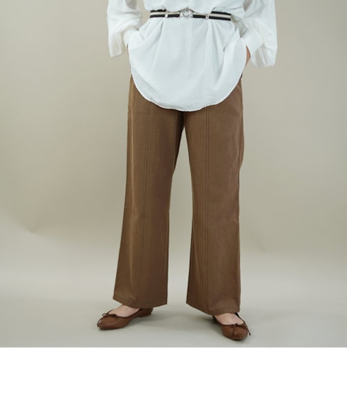 綿ツイルストレートパンツ