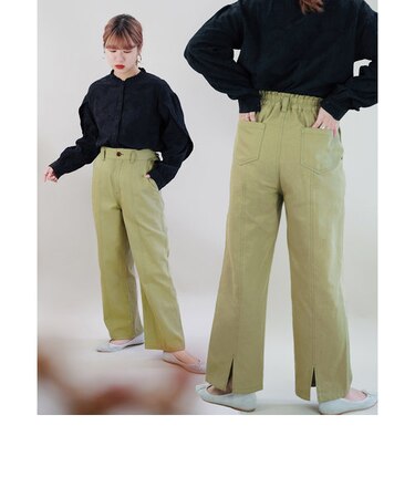 綿ツイルストレートパンツ