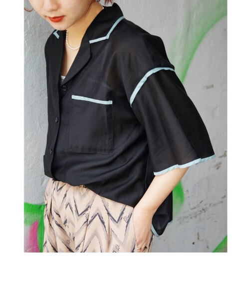 パイピングシアーシャツ