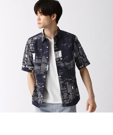 転写プリント半袖シャツ