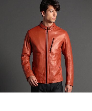 【WEB限定再販売】ラムレザーシングルライダースジャケット