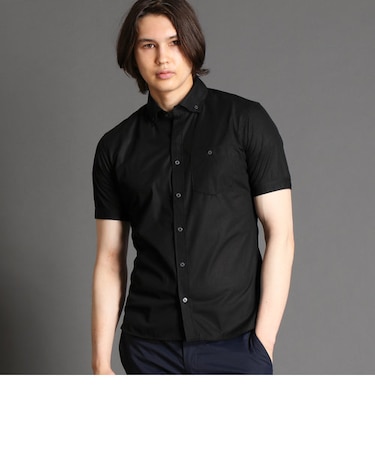 ボタンダウン ストライプ半袖シャツ