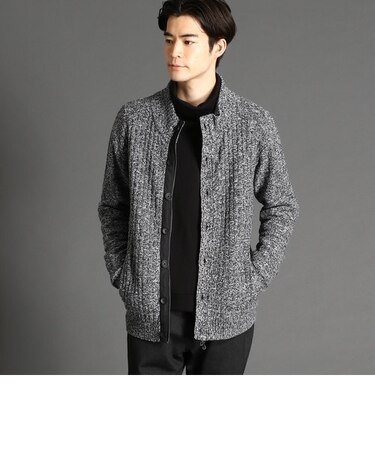 バスケットジャカードニットブルゾン