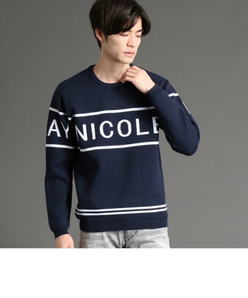 ダブルジャカードロゴニット