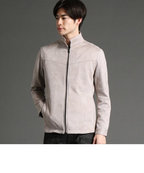 ポンチスウェード起毛ジップアップブルゾン