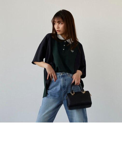 ブロッキングポロシャツ