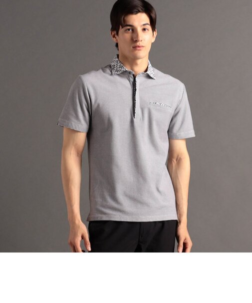 ハニカムジャージー フラワーシャツ襟 ポロシャツ