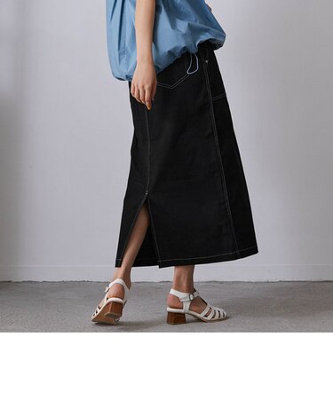 カラーカツラギロングタイトスカート