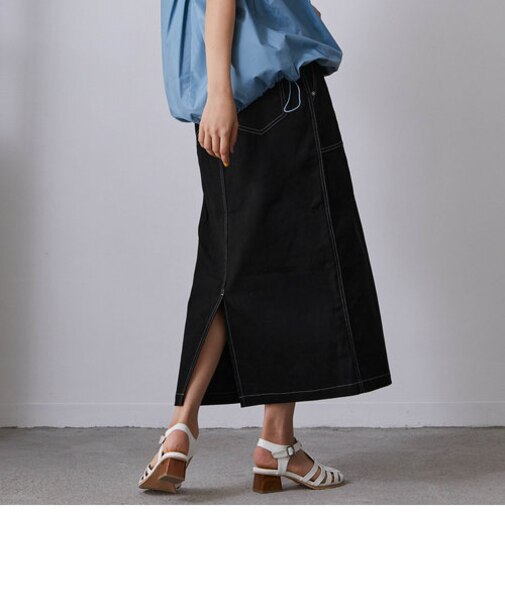 カラーカツラギロングタイトスカート