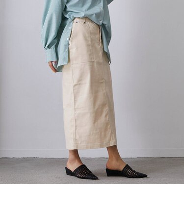 カラーカツラギロングタイトスカート