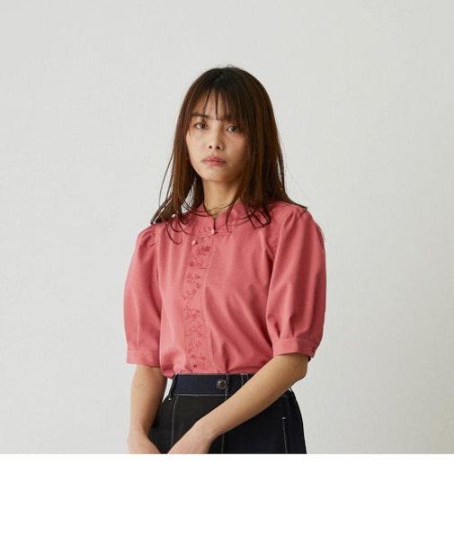 【人気リピート商品】カンフー風刺繍ブラウス