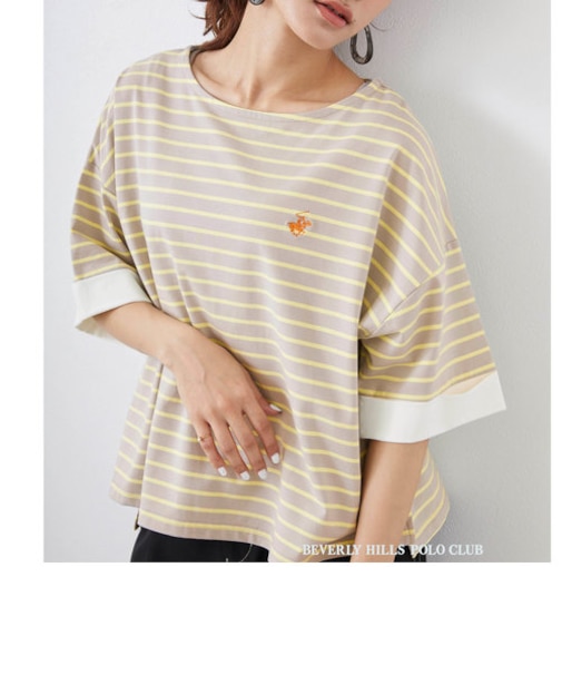 WEB限定【BEVERLY HILLS POLO CLUB】ボーダーＴシャツ