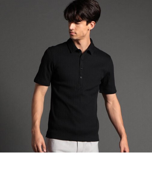 【22年モデル WEB限定再販売】シルケットランダムテレコ半袖ポロシャツ