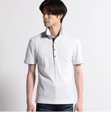 ランダムシルケット半袖ポロシャツ