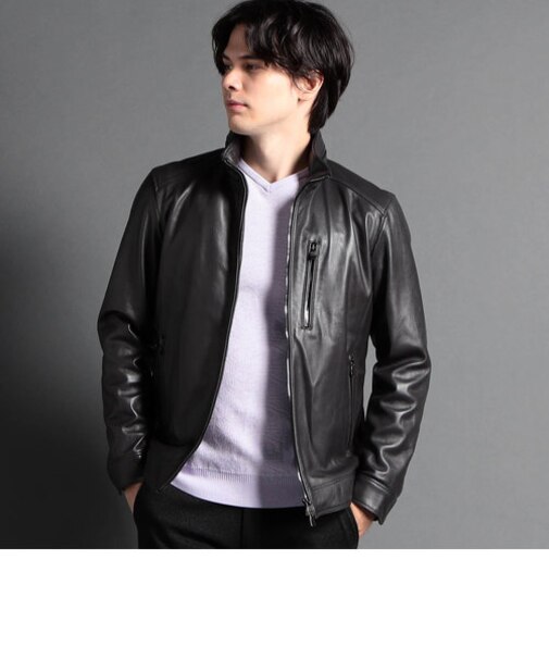 ラムレザー ライダースブルゾン