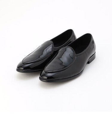エナメルレザー スリップオン