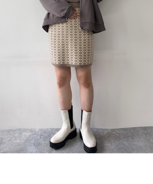 ダブルジャカードスカート