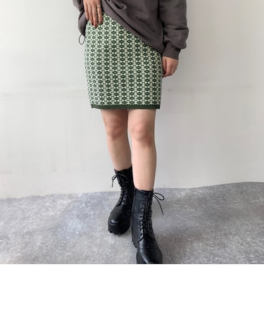 ダブルジャカードスカート