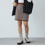 ダブルジャカードスカート